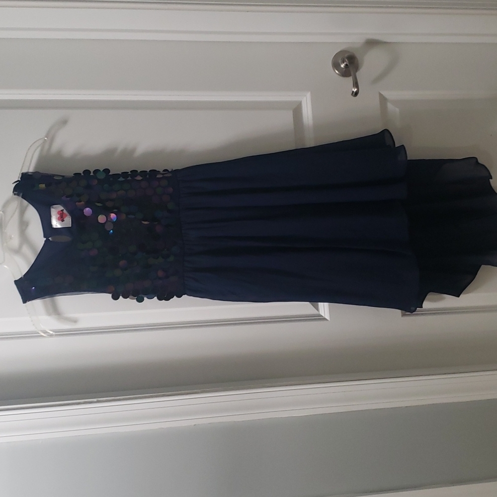 Navy high low dress size 14